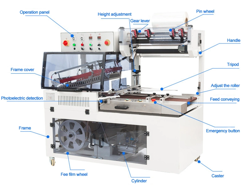 PE Film Shrink Tunnel Packaging Machine Automatic Steam Heating Shrink Tunnel or Oven/ Shrink Wrapping Machine